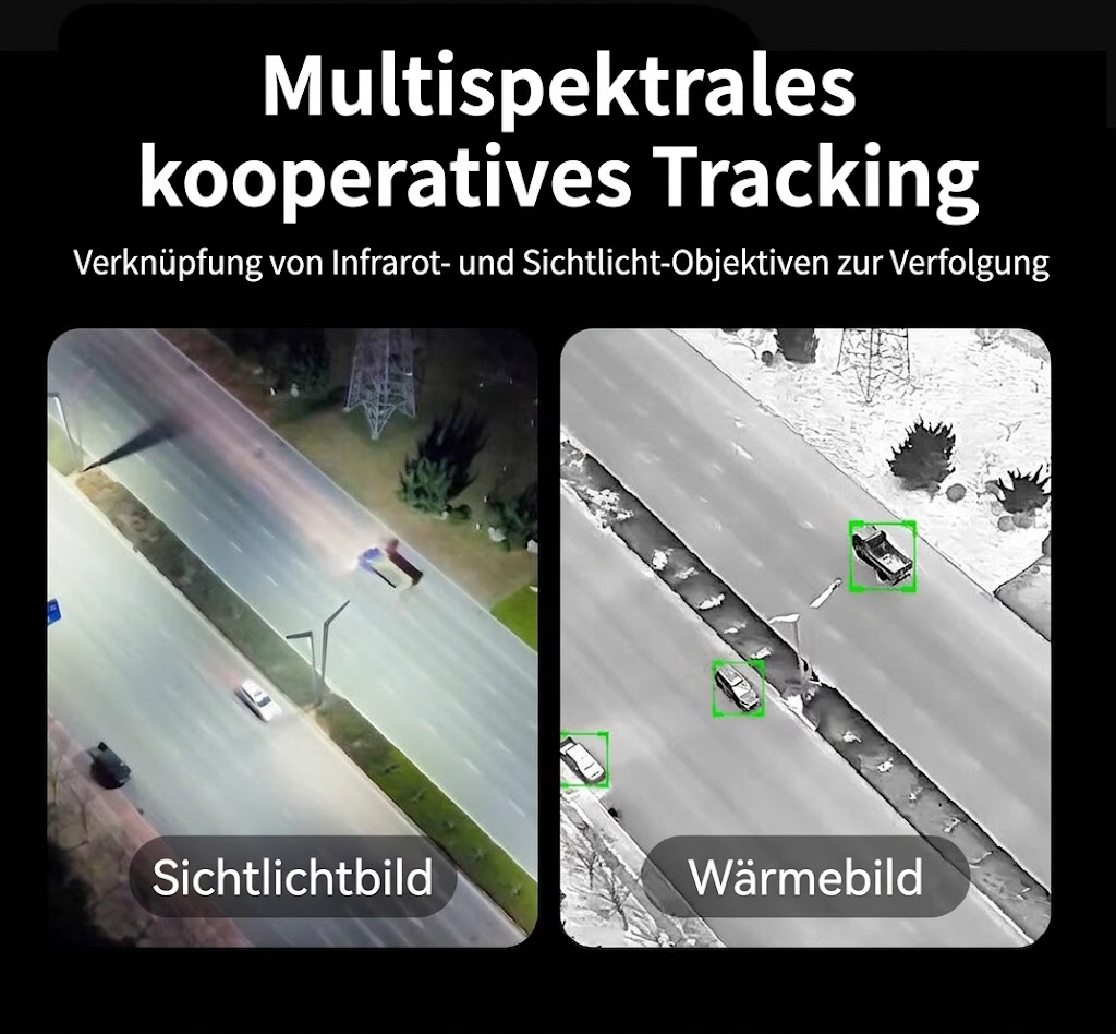 Sichtbild und Wärmebild im direkten Vergleich